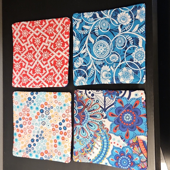 Bohemian Fabric Coasters New Handmade - Picture 2 of 3